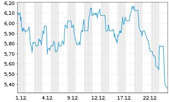 Chart Bloomin' Brands Inc. - 1 Monat