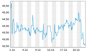 Chart Blue Bird Corp. - 1 Monat