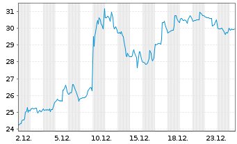 Chart Braze Inc. Shares A - 1 Monat