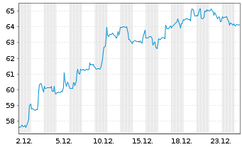 Chart Brunswick Corp. - 1 Monat