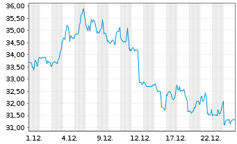 Chart CNX Resources Corp. - 1 Monat