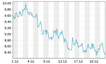 Chart Camping World Holdings Inc. - 1 Monat