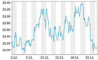 Chart Dir.Shs ETF-D.Dail.R.E.Bear 3x - 1 Monat