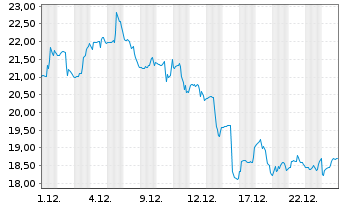 Chart Direxion D.S+P O.+G.E.&P.Bu.2X - 1 Monat