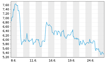 Chart EHANG Holdings Ltd. ADRs - 1 Monat