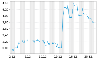 Chart Emerald Holding Inc. - 1 Monat