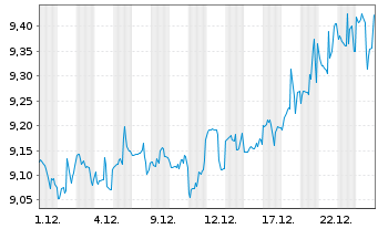 Chart European Equity Fund Inc. - 1 Monat