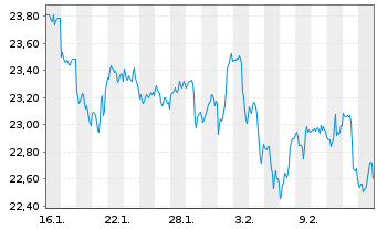 Chart GLB.X F-NASDAQ 100 C.C.&Gr.ETF - 1 Monat