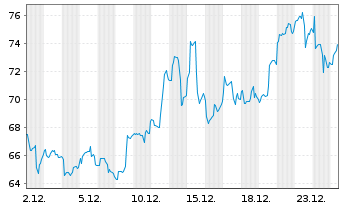 Chart Global X Silver Miners ETF - 1 Monat