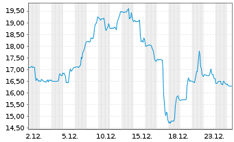 Chart Hallador Energy Co. - 1 Monat