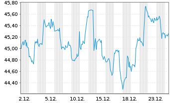 Chart Inv.S&P MidCap 400 P.Gwth ETF - 1 Monat