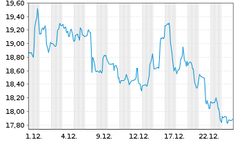 Chart Levi Strauss & Co. - 1 Monat