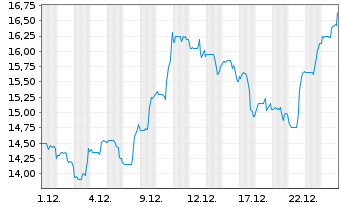 Chart Mayville Engineering Co. Inc. - 1 Monat