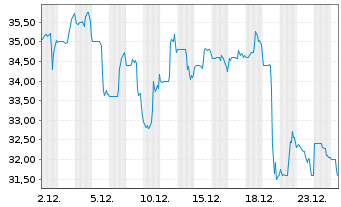 Chart Phibro Animal Health Corp. - 1 Monat