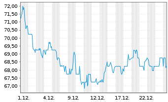 Chart Public Service Ent. Group Inc. - 1 Monat