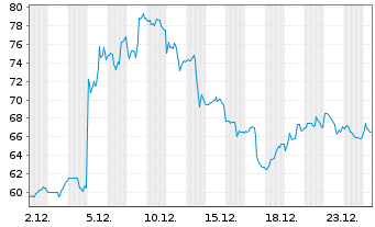 Chart Rubrik Inc. - 1 Monat