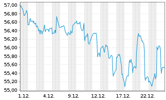 Chart SPDR S&P Emerging Mkts Sm.Cap - 1 Monat