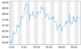 Chart Sturm Ruger Co. Inc. - 1 Monat