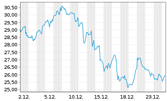 Chart Super Micro Computer Inc. - 1 Monat