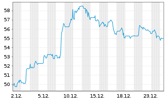 Chart TPG Inc. Class A - 1 Monat