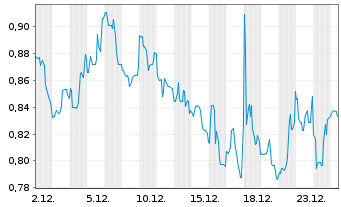 Chart U.S. Energy Corp. - 1 Monat