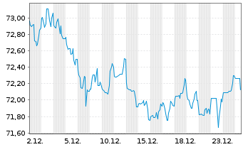 Chart United States of America DL-Notes 2019(49) - 1 Monat