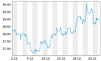 Chart Universal Insurance Hldgs Inc. - 1 Monat