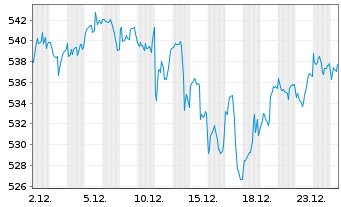Chart Vanguard Ind.Fds-S&P 500 ETF - 1 Monat