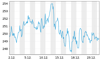 Chart Vanguard Idx-Mid-Cap ETF - 1 Monat