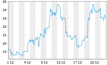 Chart Voyager Technologies Inc. Reg. Shares Cl. A o.N. - 1 Monat