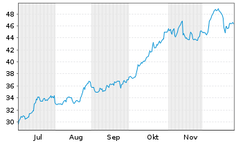 Chart Badger Infrastructure Sol.Ltd. - 6 Monate