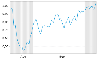 Chart Mini Future Short Barrick Mining - 6 Monate