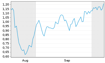 Chart Mini Future Short Barrick Mining - 6 Monate