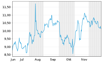 Chart Mini Future Short Adyen - 6 Monate