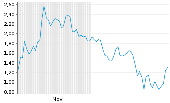 Chart Mini Future Short Tesla - 6 Monate
