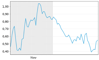 Chart Mini Future Short Palantir - 6 Monate