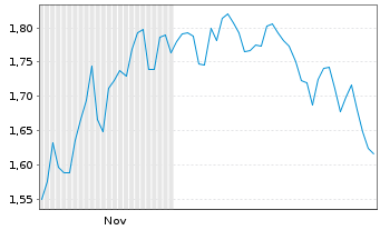 Chart Mini Future Short RWE - 6 Monate
