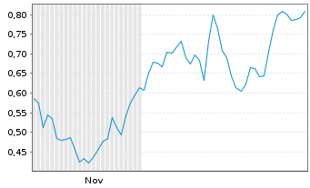 Chart Mini Future Long Verbio Vereinigte Bioenergie - 6 Monate