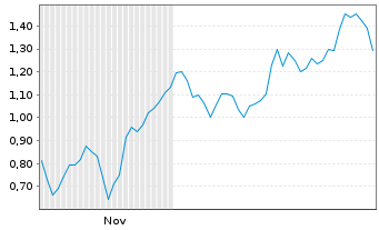 Chart Mini Future Long Barrick Mining - 6 Monate
