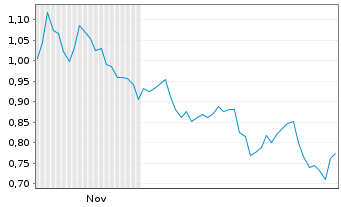 Chart Mini Future Short Bank of America - 6 Monate