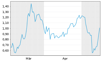Chart Mini Future Short Barrick Mining - 6 Monate