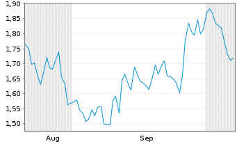 Chart Mini Future Short BASF - 6 Monate