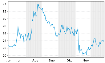 Chart Caris Life Sciences Inc. Reg. Shares Cl. A o.N. - 6 Monate