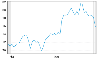 Chart Helios Technologies Inc. - 6 Monate