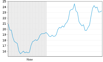 Chart Voyager Technologies Inc. Reg. Shares Cl. A o.N. - 6 Monate