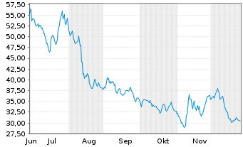 Chart eToro Group Ltd. - 6 Monate