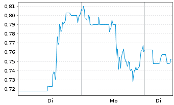 Chart Monument Mining Ltd. - 1 Woche