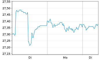 Chart SKAG-Weltinvest Aktien Inhaber-Anteile - 1 Woche