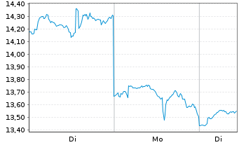 Chart Mini Future Long Palantir - 1 Woche