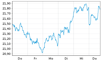 Chart Dim.ICAV-Gl.ex US Core Eq.Mkt - 1 Woche